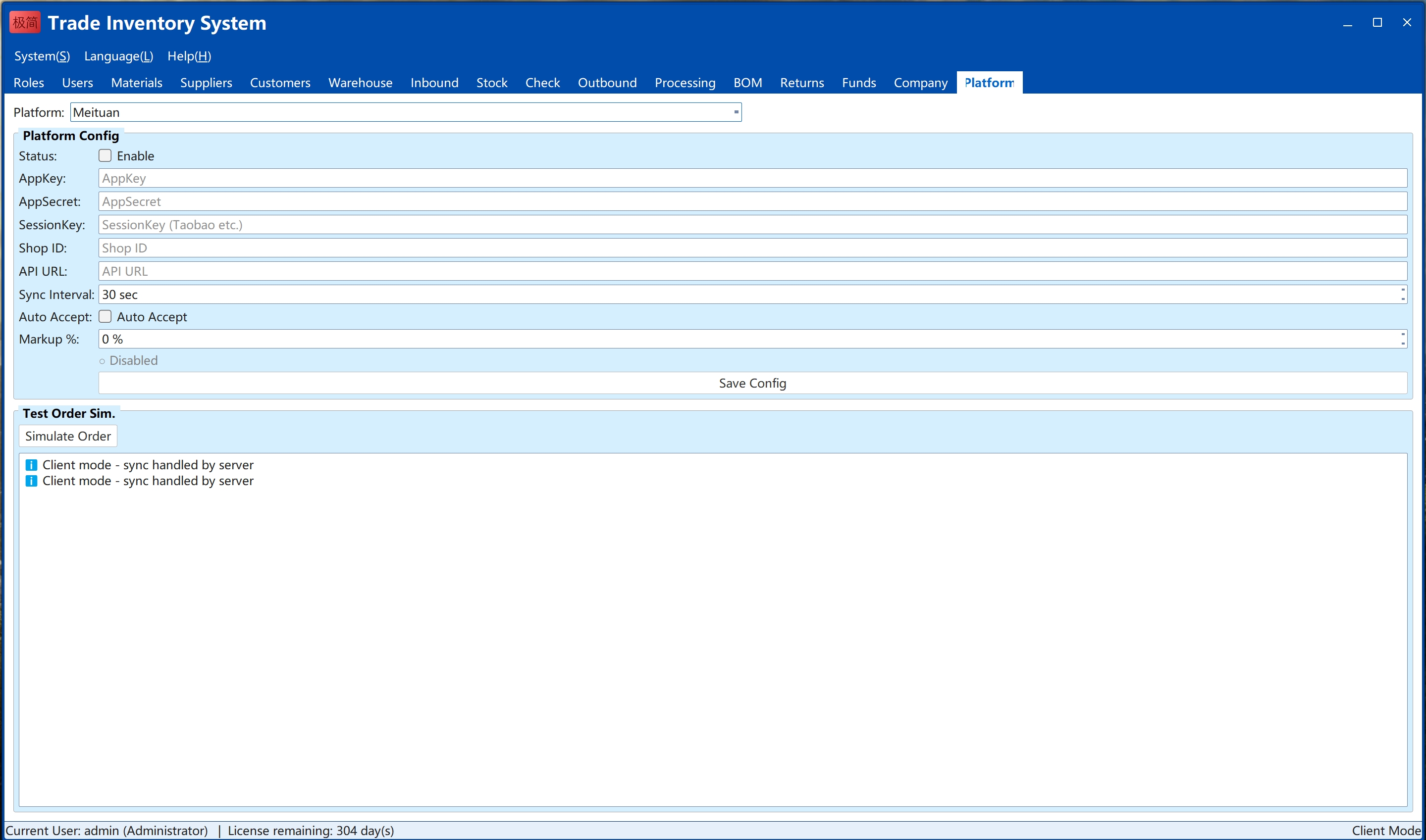 Platform information management